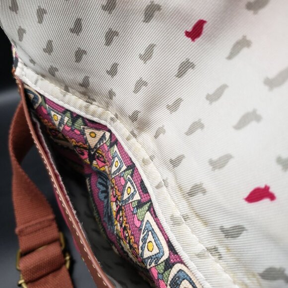 Sakroots Artist Circle Flap Crossbody Elephant Charm Tassel Bag Embroidered - Picture 8 of 13